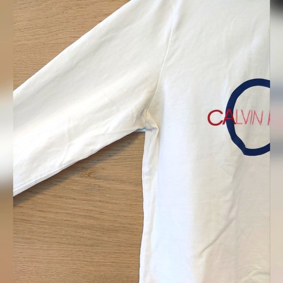 Calvin Klein Jean crop top, white, size L - Picture 4 of 6